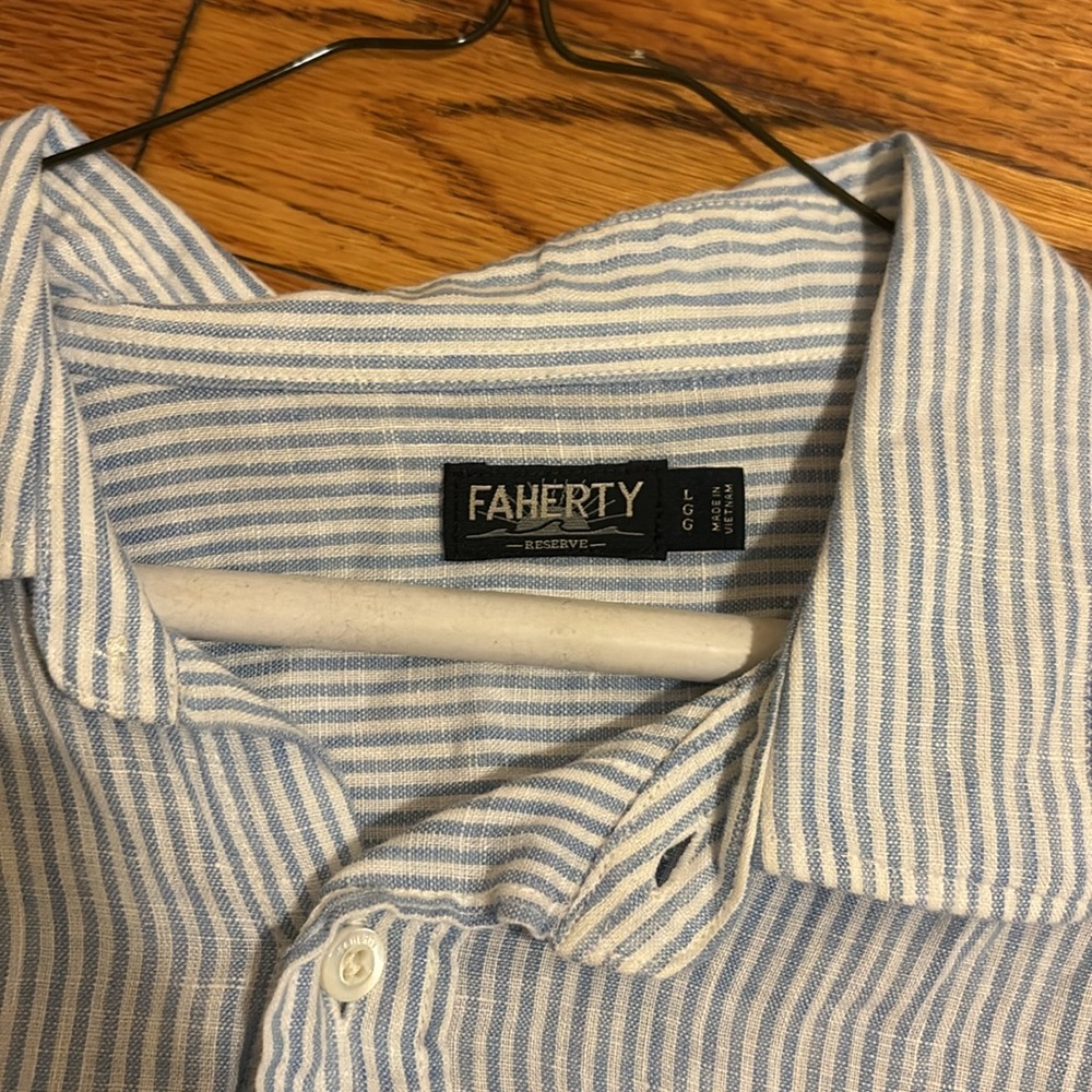 Faherty Reserve Linen Button Down - Picture 2 of 2